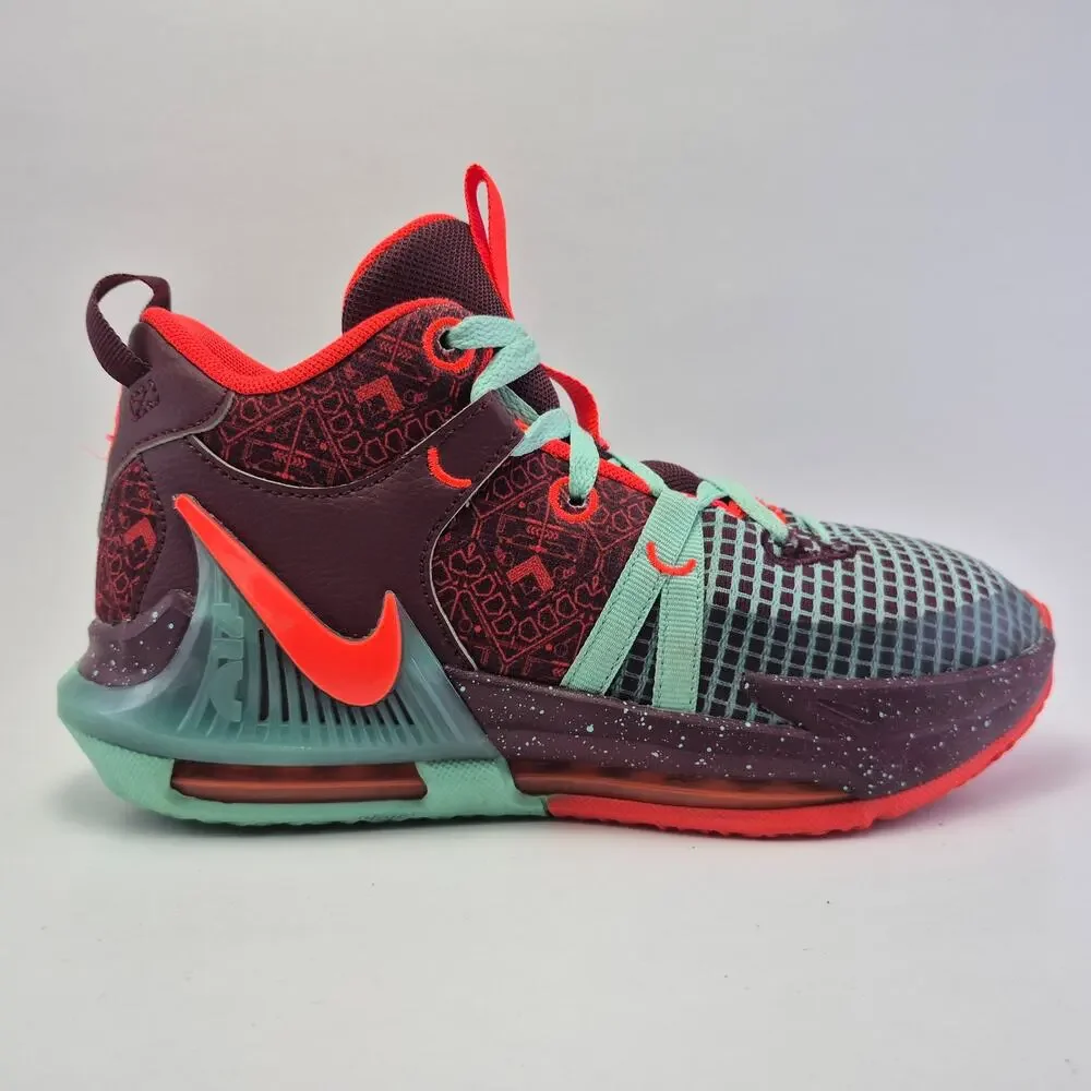 NIKE Lebron Witness 7 SE GS "Team Red Jade" Shoes Youth Size 5Y - Picture 3 of 12